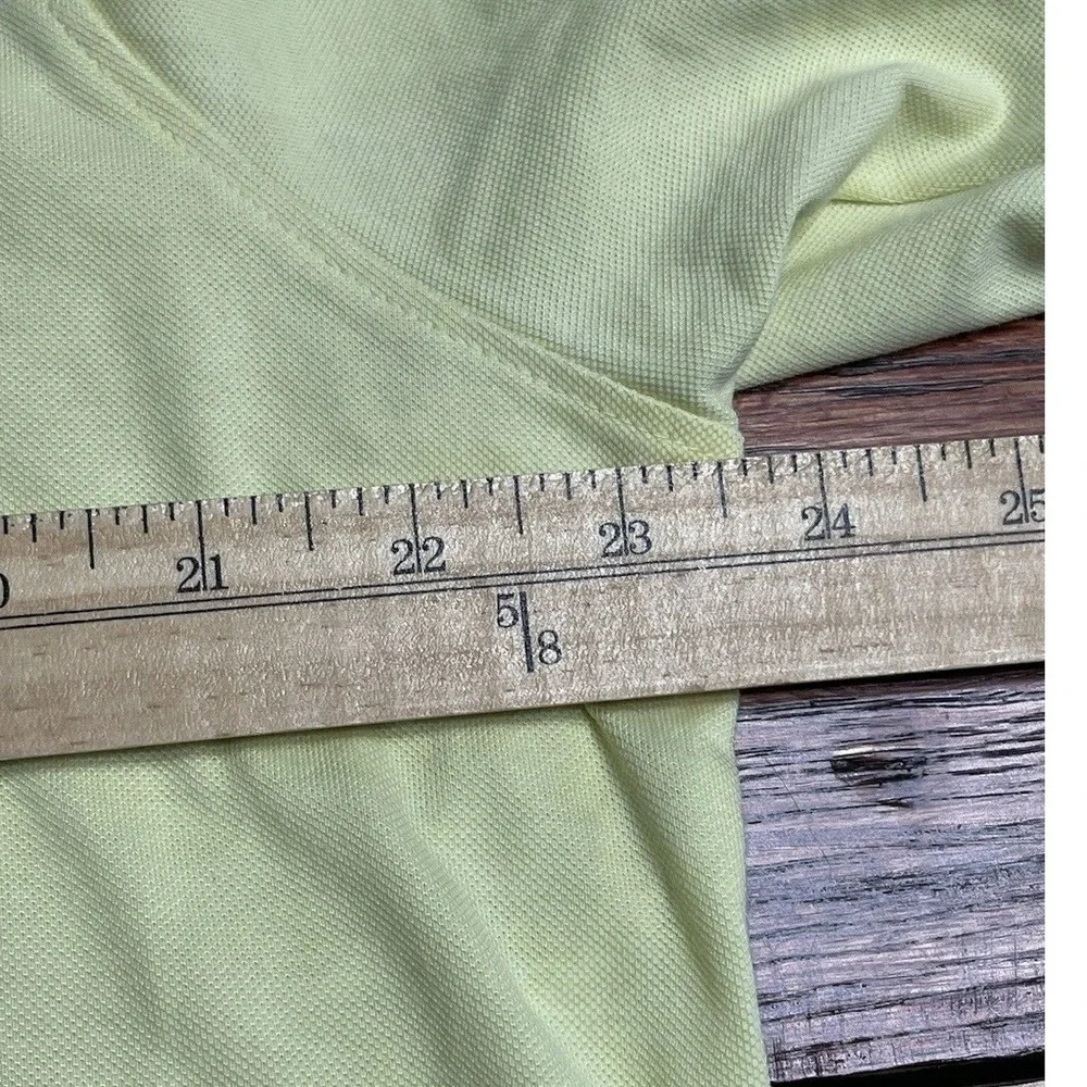 Greyson Wolf Logo Golf Polo Men's‎ Large Short Sleeve Shirt Bright Yellow